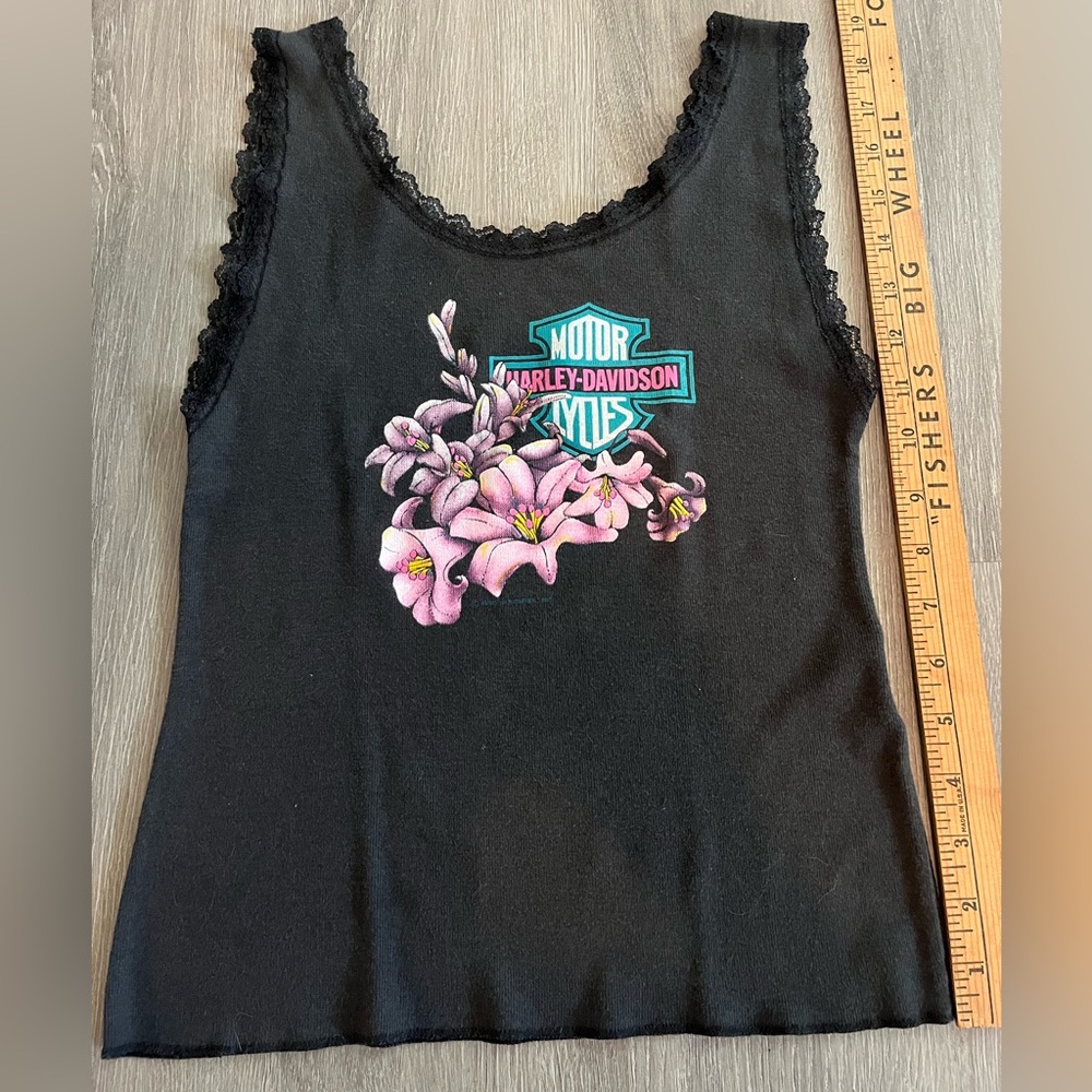 Harley-Davidson Black Pink Graphic Tank Top